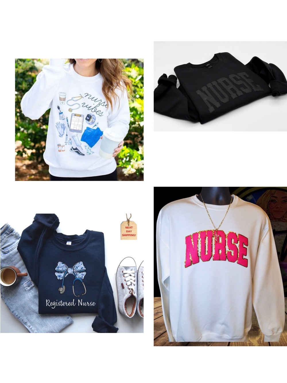 NEW Nurse Sweatshirt Bundle - All 4 for the price!